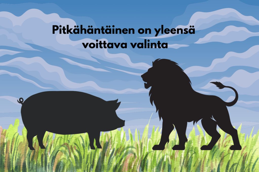 lyhythäntäinen sika vs pitkähäntäinen leijona